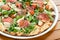 Italian prosciutto and rucola pizza.