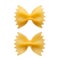 Italian raw pasta farfalle, bow tie, butterfly