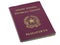 Italian Republic passport isolated on white