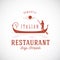 Italian Restaurant Abstract Vector Concept Logo