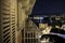 Italian riviera night scene panoramic terrace view Genova, Liguria Italy