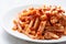 italian sausage cavatelli pasta in tomato sauce