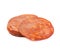 Italian sausage salame ventricina isolated