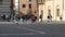 Italian schoolboys playing football in urban context