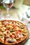 Italian seafood pizza