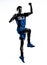 Italian soccer player man silhouette