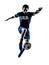 Italian soccer player man silhouette