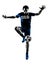 Italian soccer players man silhouettes