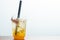 Italian soda juice passion fruit, Refreshing Iced passion fruit Italian soda