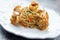 Italian spicy garlic shrimp pasta