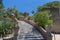 Italian Staircase in the public gardens of Taormina in Sicily