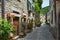 Italian street in a small provincial town of Tuscan