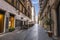 Italian Street Via Borgogna in Rome, Famous Shopping Street.