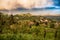 Italian summer landscape of a small village in the Appenine