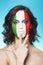 Italian supporter for FIFA 2014 hand gesture