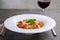 Italian Tagliatelle Pomodori Style With Red Wine