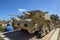 An Italian tank on display at the El Alamein War Museum at Alamein in Egypt.