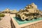 An Italian tank at the El Alamein War Museum at Alamein in Egypt.