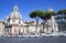 Italian taxis near the church Santa Maria di Loreto