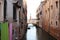 Italian touristic landscape, gondola on Grand Canal, Venice, Italy, September  of 2022