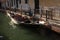 Italian touristic landscape, gondola on Grand Canal, Venice, Italy, September  of 2022