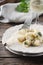 Italian traditional codfish with onion and parsley