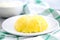 Italian traditional Polenta, porridge made from cornmeal. Mamaliga With Cottage Cheese and sour cream. Organic food
