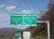 italian traffic signs with two roads Panoramica or Direttissima