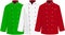 Italian tricolor chef`s clothing jackets