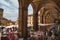 Italian typical open-air market