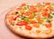 Italian vegetables pizza.Neapolitano ,Close-up