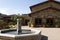 Italian villa fountain and courtyard plaza