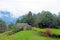 Italian village in the foothills of the Alps