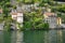 Italian villas by the shore of Lake (lago) Maggiore, Italy.