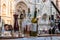 Italian Wine with Florence Cathedral of Saint Mary of Flower in background. Florence Dome