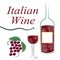 Italian Wine Shows Alcoholic Drink And Booze