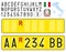 Italian yellow plate for trailers and articulated trucks