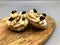 Italian Zeppole pastry with cream