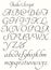 Italic Script Alphabet Capitals and Small letters.