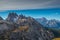 Italien dolomites in autumn, south tyrol mountain, tourism