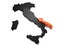 Italy 3d black and orange map, with Puglia region highlighted