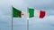 Italy and Algeria flag