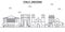 Italy, Ancona architecture line skyline illustration. Linear vector cityscape with famous landmarks, city sights, design