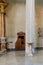 Italy. Baptismal font and confessional of the Catholic Church in the city of Rome.