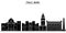 Italy, Bari architecture vector city skyline, travel cityscape with landmarks, buildings, isolated sights on background