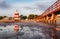 Italy beach - Lignano Sabbiadoro Lighthouse with beach at sunrise