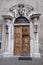 Italy, Bressanone, front door of the church of San Michele