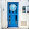 Italy. Burano. Blue door.