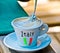 Italy cappuccino, espresso coffee with milk and its nice foarm
