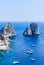 Italy. Capri Island. Faraglioni rock formation